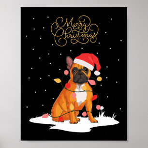 Affiche Joyeux Noël Fun Noël Noël Chien de taule français