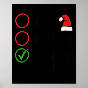 Affiche Joyeux Noël Gentil Vilain Je Jure J'ai Essayé Noël