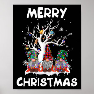 Affiche Joyeux Noël Gnomes Fun Xmas Famille Hommes Femmes