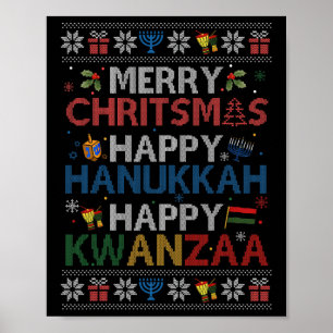 Affiche Joyeux Noël Joyeux Hanoukka Joyeux Kwanzaa 6
