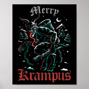 Affiche Joyeux Noël Krampus Noël Noël Noël Horreur Mal