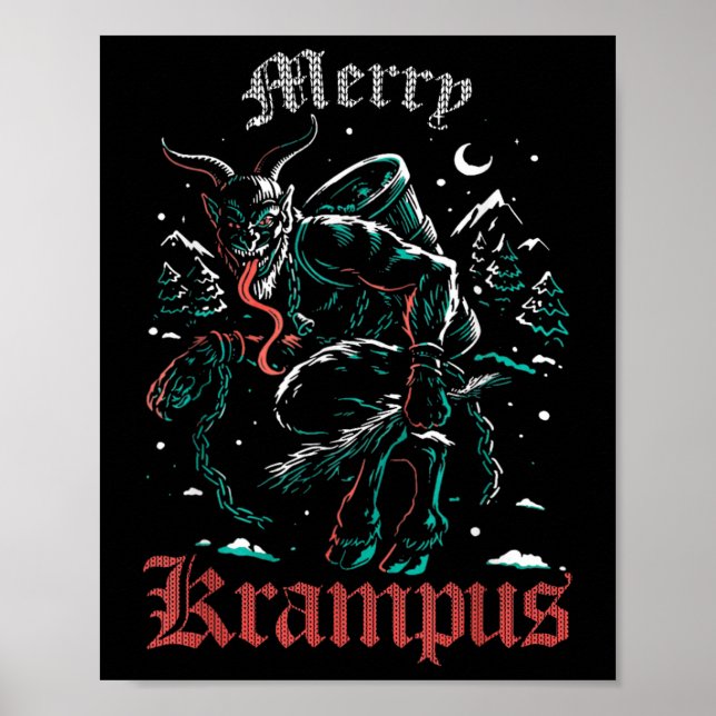 Affiche Joyeux Noël Krampus Noël Noël Noël Horreur Mal (Devant)