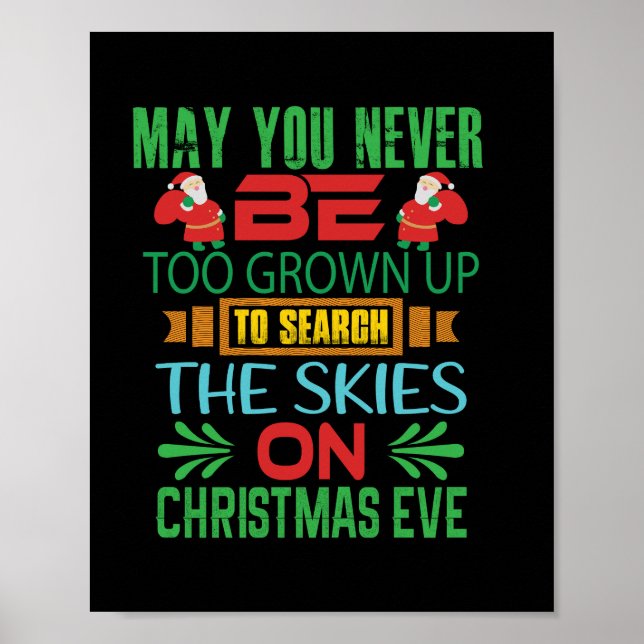 Affiche Joyeux Noël Le Ciel Le Soir De Noël (Devant)