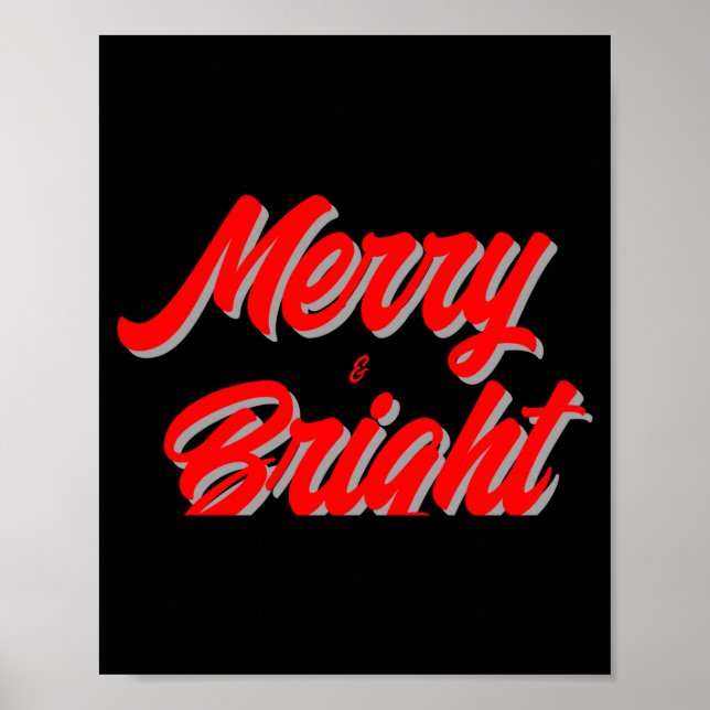 Affiche Joyeux Noël lumineux (Devant)