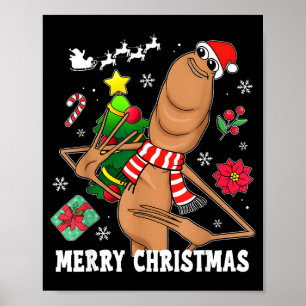 Affiche Joyeux Noël Marcus The Worm Drôle Dérangé Mème