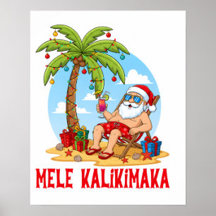 Affiche Joyeux Noël Mele Kalikimaka