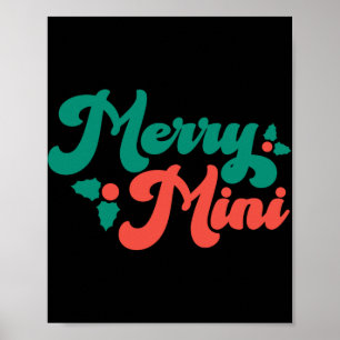 Affiche Joyeux Noël Mini Mignon Moderne Tygraphie Script B