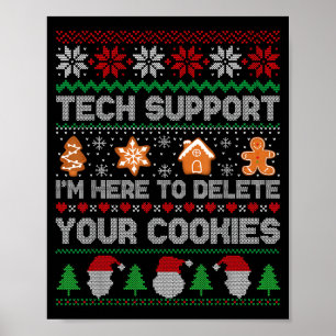 Affiche Joyeux Noël Moche Drôle Tech Suprt Ici Pour Suppri