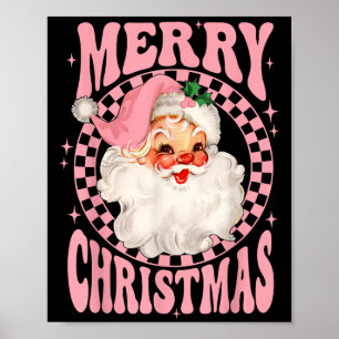 Affiche Joyeux Noël Nk Santa Claus Retro Vintage