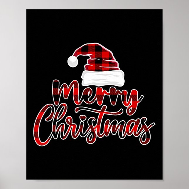 Affiche Joyeux Noël Père Noël Squad Rouge Jeu de Noël Cade (Devant)