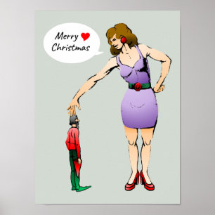 Affiche Joyeux Noël Petit Lutin