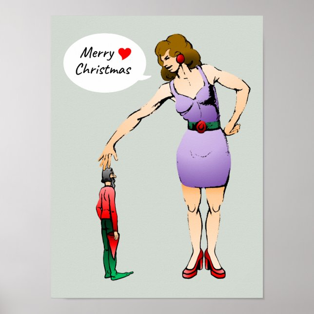 Affiche Joyeux Noël Petit Lutin (Devant)