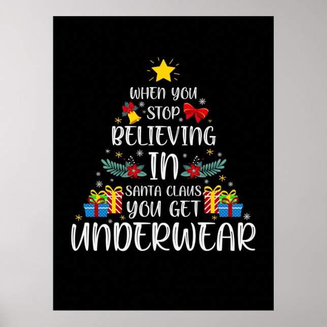 Affiche Joyeux Noël Quand Vous Cessez De Croire En (Devant)
