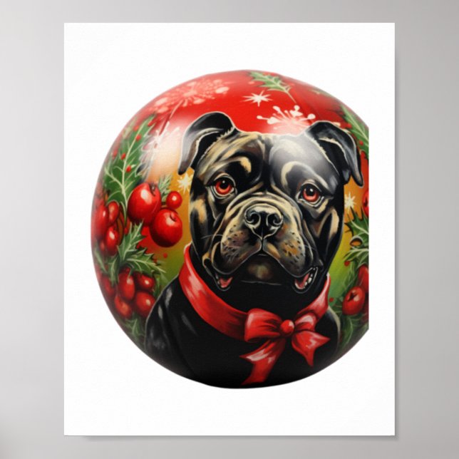 Affiche Joyeux Noël Sussex Spaniel (Devant)