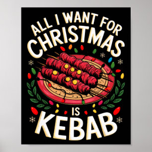 Affiche Joyeux Noël Tout Ce Que Je Veux Pour Noël Kebab Ho