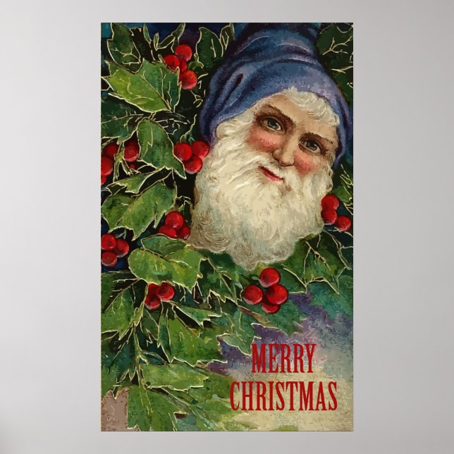 Affiche Joyeux Noël vintage (Devant)