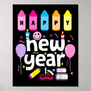 Affiche Joyeux Nouvel An 2026 Nouvel An Eve Party Enseigna