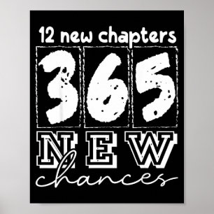 Affiche Joyeux Nouvel An Chapitres 365 Chances 2026 Drôle