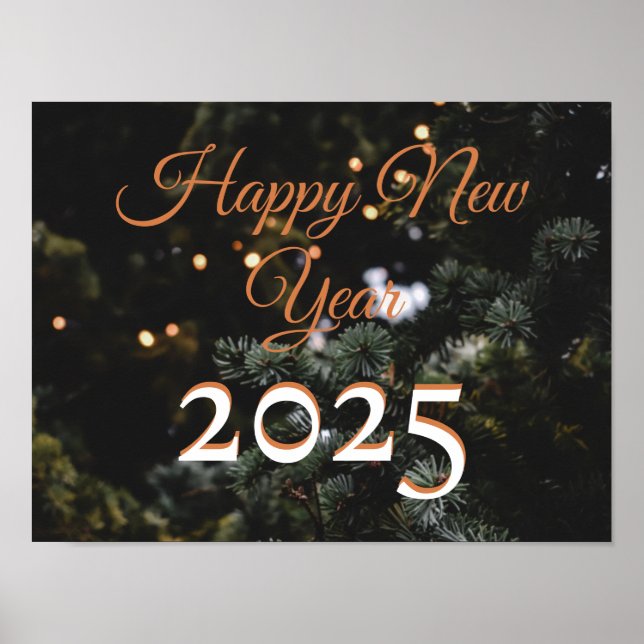 Affiche Joyeux Nouvel An Joyeux Noël Fête 2025 (Devant)