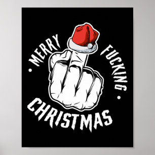 Affiche Joyeux Nouvel An Noël Hommes Inappropriés Adulte