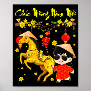 Affiche Joyeux Nouvel An Vietnamien Binh Ngo Tet 2026 Fill