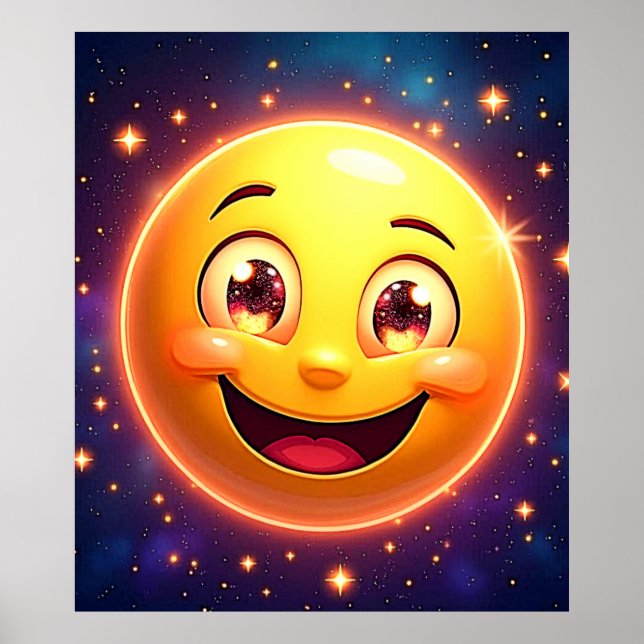 Affiche Joyeux oeil cosmique Emoji (Devant)