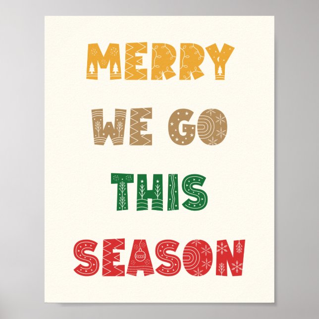 Affiche Joyeux on y va, Joyeux Noël, Noël, Fêtes (Devant)