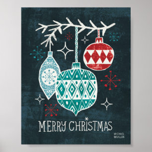 Affiche Joyeux ornements de Christmastime