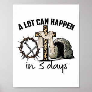 Affiche Joyeux Pâques Beaucoup Peuvent Arriver En 3 Jours