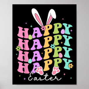 Affiche Joyeux Pâques Sayings Oeuf Lapin Super Enfants lap