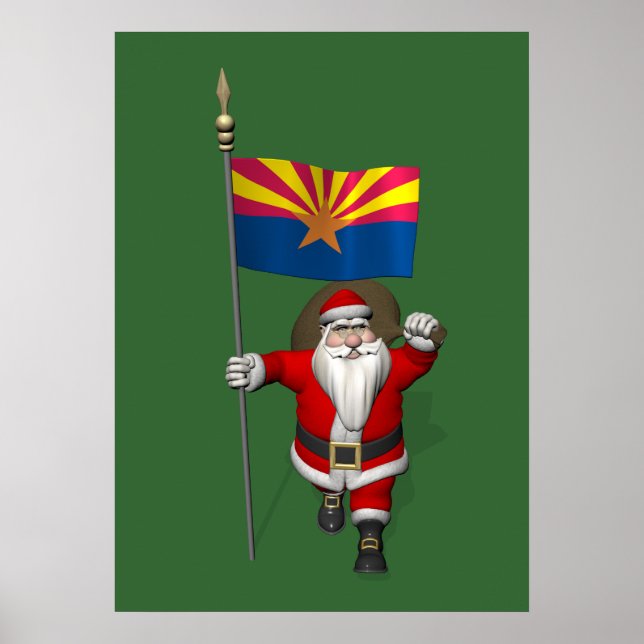 Affiche Joyeux Père Noël Sur Le Chemin De L'Arizona (Devant)