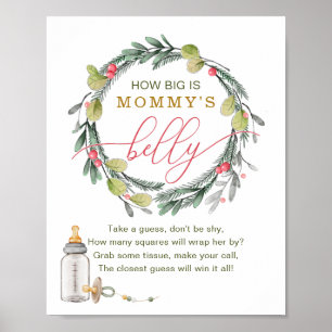 Affiche Joyeux petit Baby shower à quel point le ventre de