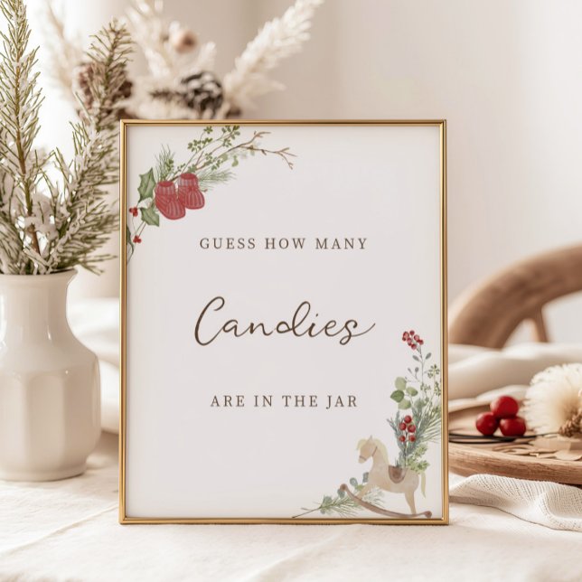 Affiche Joyeux Petit Baby shower Devine Combien (Créateur téléchargé)