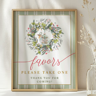 Affiche Joyeux petit Baby shower - Symbole de table Favori