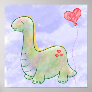 Affiche Joyeux Petit Dinosaure