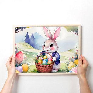 Affiche Joyeux petit lapin 1, Pâques
