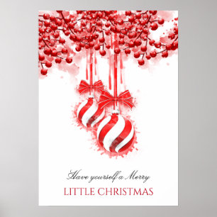 Affiche Joyeux petit Noël aquarelle Splash