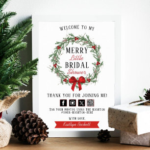 Affiche Joyeux petit Noël Fête des mariées Bienvenue