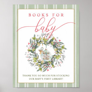 Affiche Joyeux petits livres de Baby shower pour bébé sign