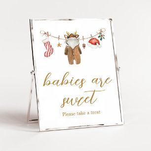 Affiche Joyeux petits vêtements de Noël Les bébés sont dou