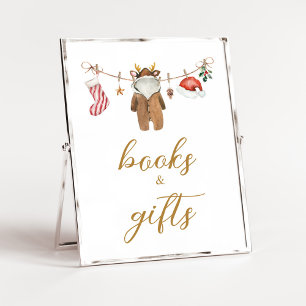 Affiche Joyeux petits vêtements de Noël Livres et cadeaux