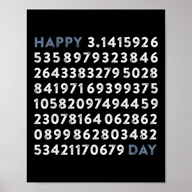Affiche Joyeux Pi Day 100 chiffres Math Geek Funny Pi Day  (Devant)