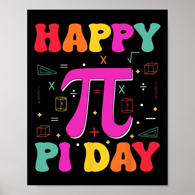 Affiche Joyeux Pi Day Kids Math Enseignants Professeur étu (Devant)