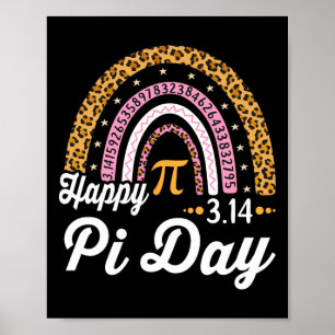 Affiche Joyeux Pi Day Mathématique Maîtrise Leopa