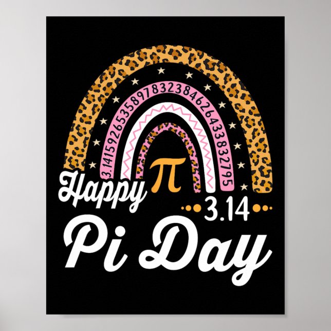 Affiche Joyeux Pi Day Mathématique Maîtrise Leopa (Devant)