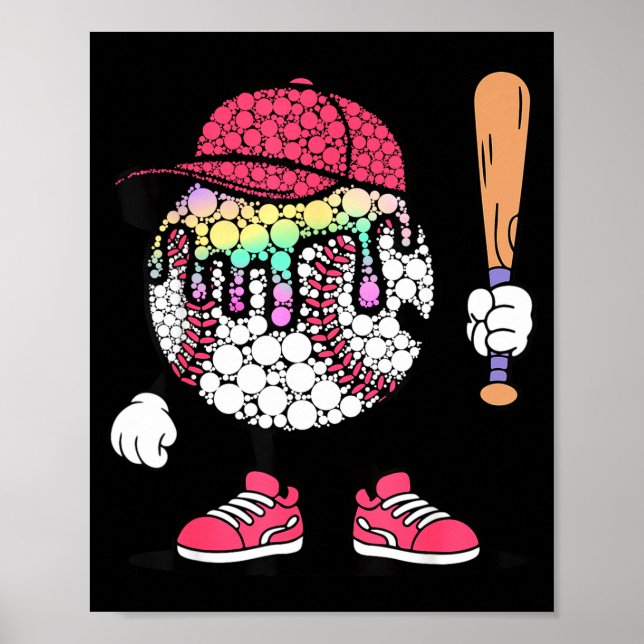 Affiche Joyeux Point Day Points de Polka Baseball Enfants  (Devant)
