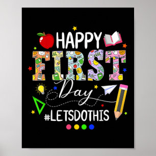 Affiche Joyeux Premier Jour Allons-Y Bienvenue à l'École