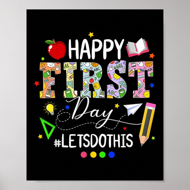 Affiche Joyeux Premier Jour Allons-Y Bienvenue à l'École (Devant)