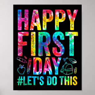 Affiche Joyeux Premier Jour Allons-y Bienvenue Byck À L'éc