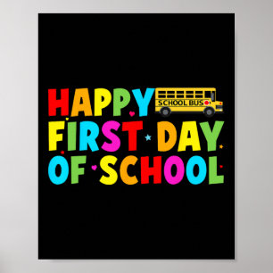 Affiche Joyeux premier jour de la rentrée scolaire conduct